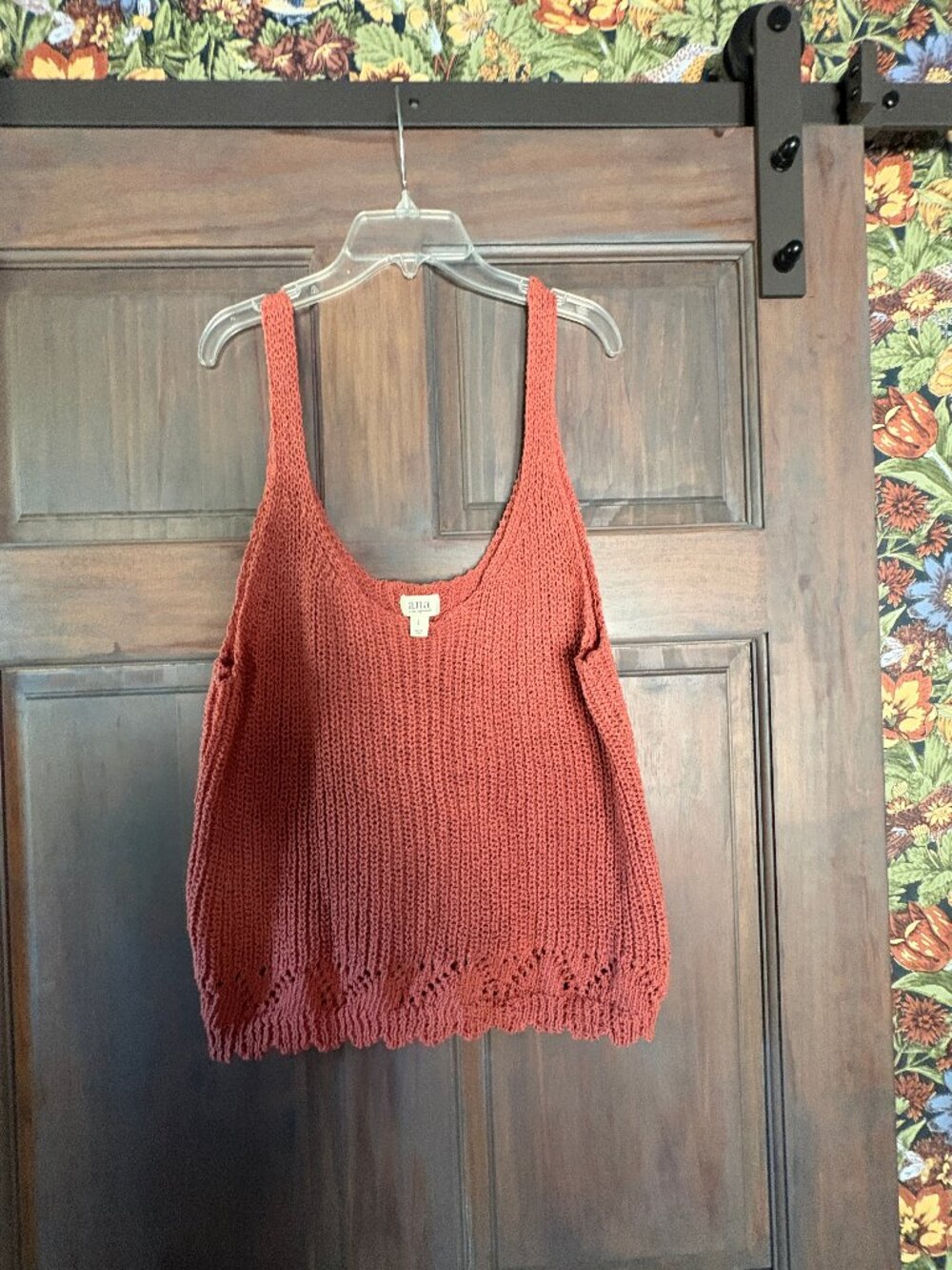 ANA Women's Large crochet tank top
